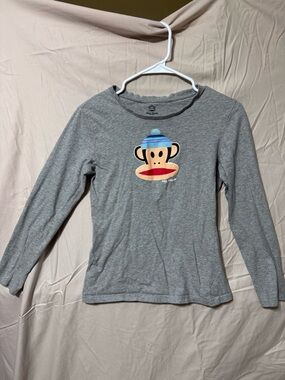 Paul Frank Gray Long-Sleeve Tee with Colorful Julius Graphic